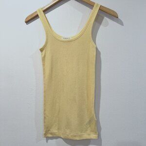 Forever 21 Yellow Ribbed Tank Top Size XS